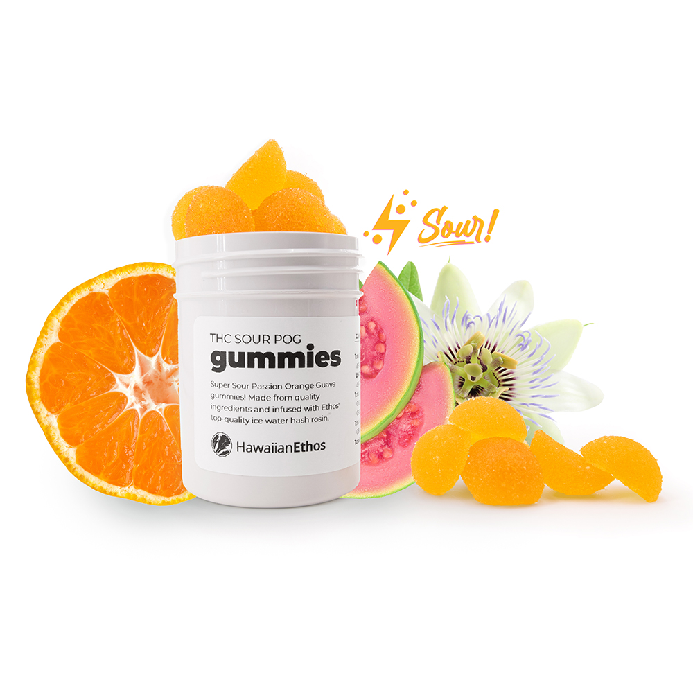Super Sour P.O.G. Gummies (Millions of Peaches) - 20pk  - Lozenge - THC: 10mg THCA:  CBD: 