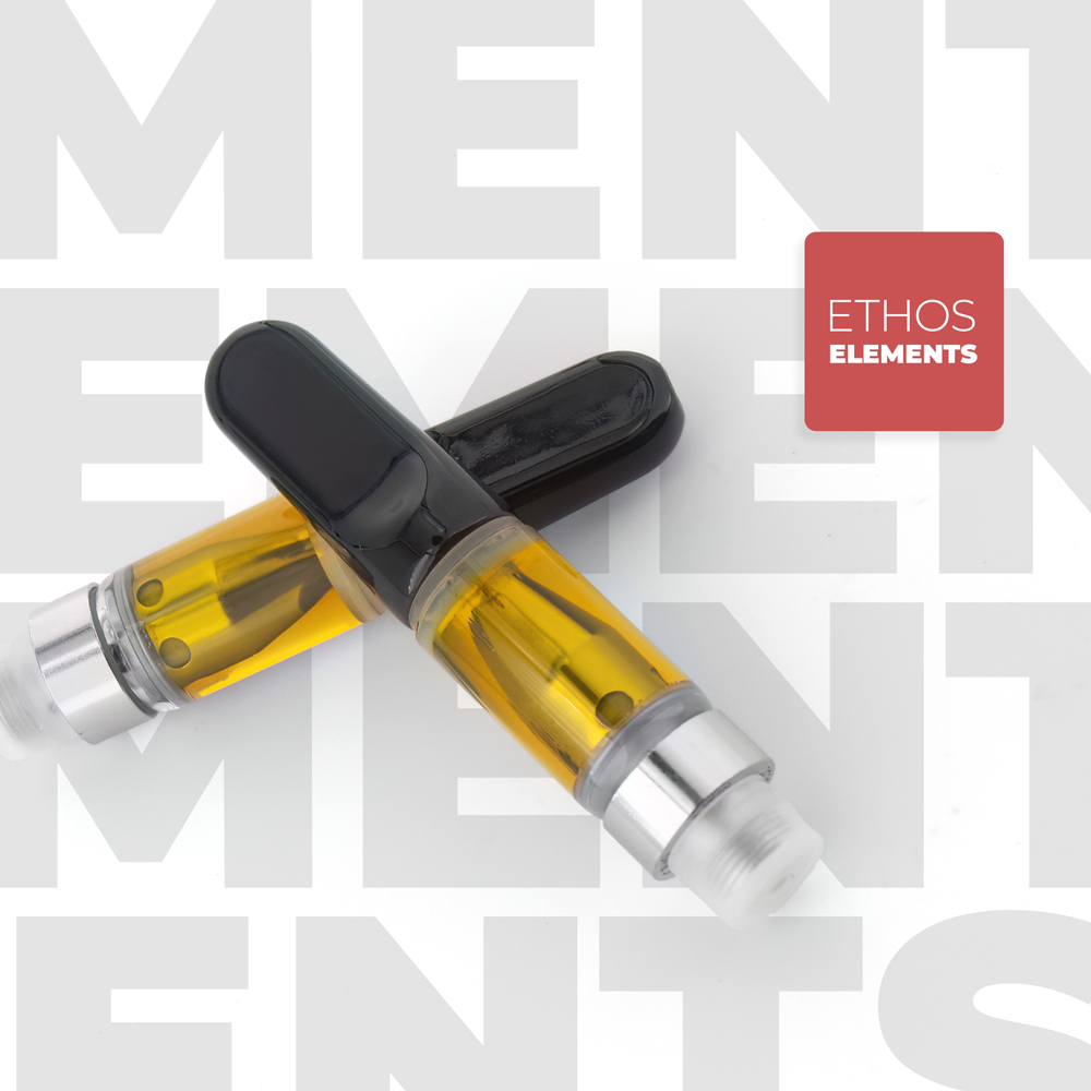Ethos Elements - Hawaiis Finest Kush CO2 - Distillate Cartridge - Cartridge - THC: 84.4 THCA:  CBD: 
