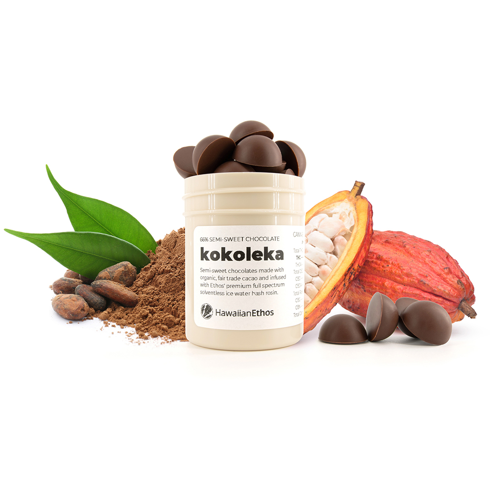 Kokoleka Dark Chocolate 66% (Rawtton) - 10pk - Lozenge - THC: 10 THCA:  CBD: 